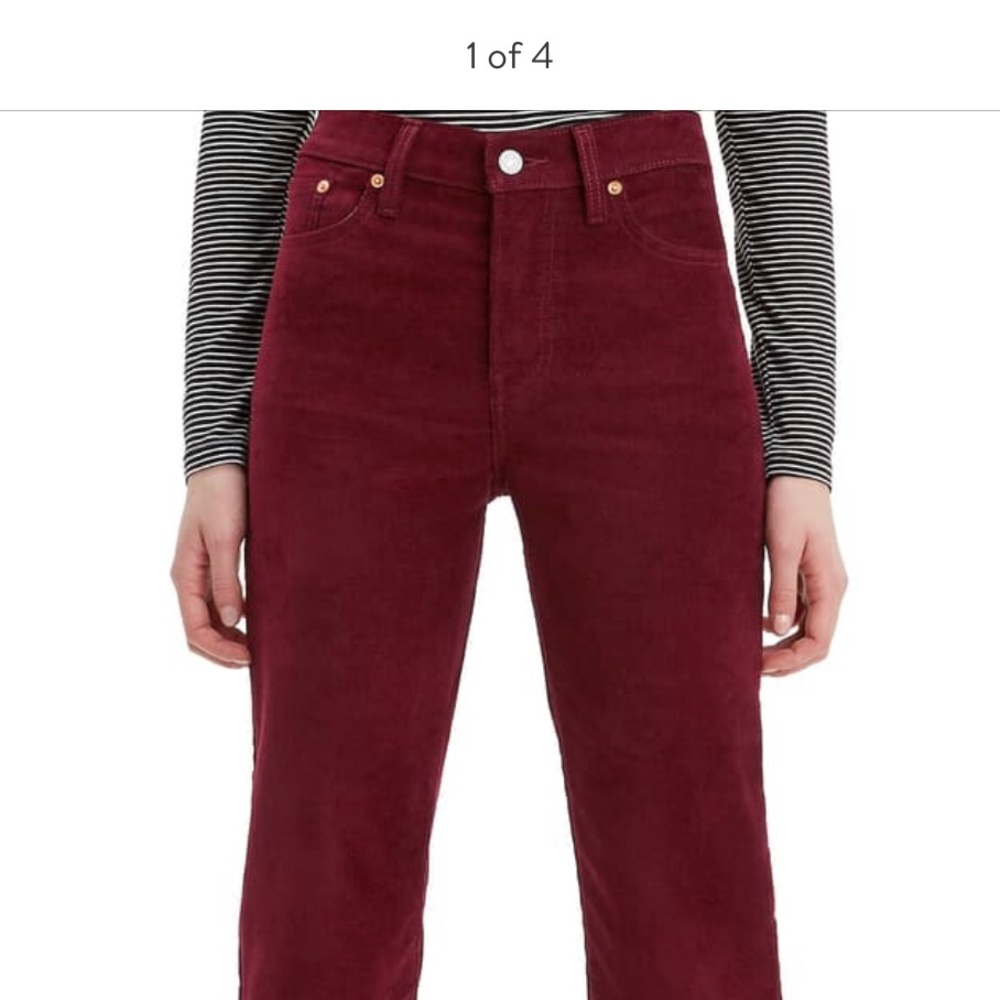 Levis Wedgie Straight Corduroy free people